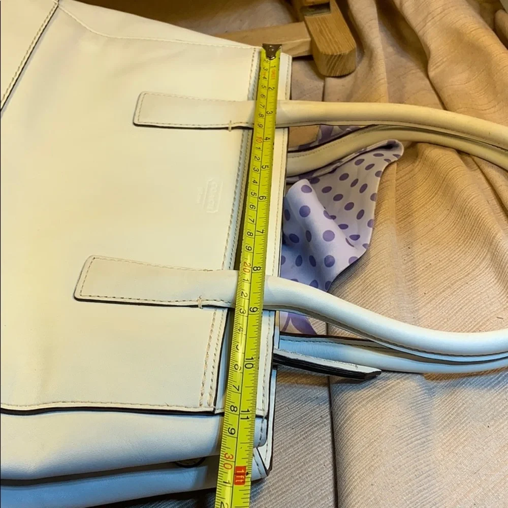 Coach leather satchel w/twilly practically new